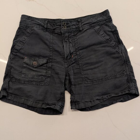 BY ANTHROPOLOGIE Sz 27 Linen Blend The Wanderer Mid Rise Utility Women's Shorts - Picture 1 of 10